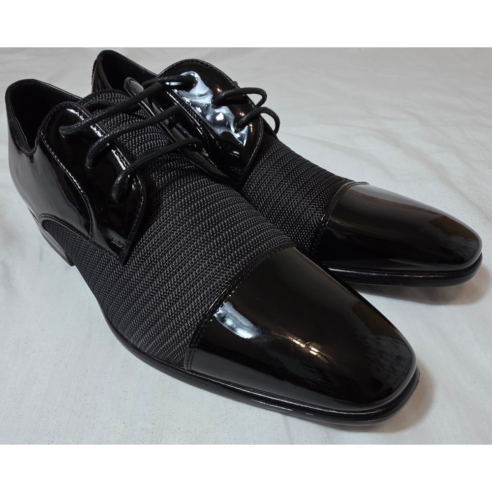 NWOT Stacey Adams Black Pharaoh Cap Toe Lace-Up Formal Shoes Size 10